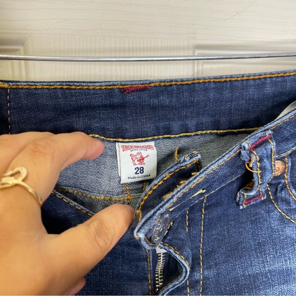 True Religion Women’s Super Skinny Big T Flap Jean Sz 28 - Picture 4 of 8